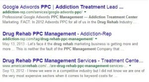 drug rehab ppc management services
